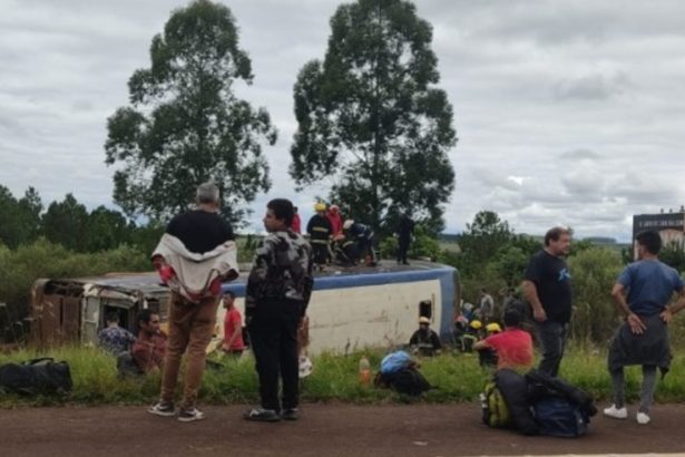 Tragedia en la ruta: volcó micro con obreros de Misiones, 7 muertos