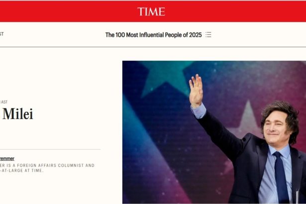 Javier Milei y otra argentina brillan en la lista TIME 2025