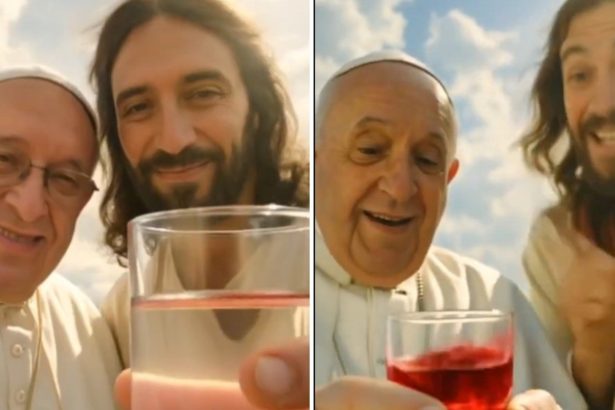 Un emotivo encuentro entre el Papa Francisco y Jesús, recreado con IA
