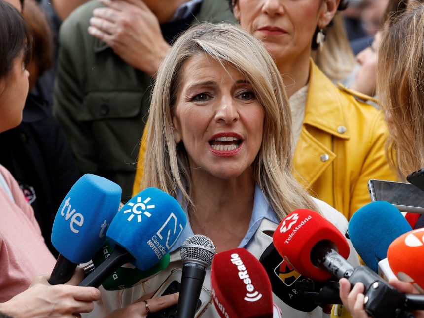 Yolanda Díaz se distancia del escándalo y expresa su indignación
