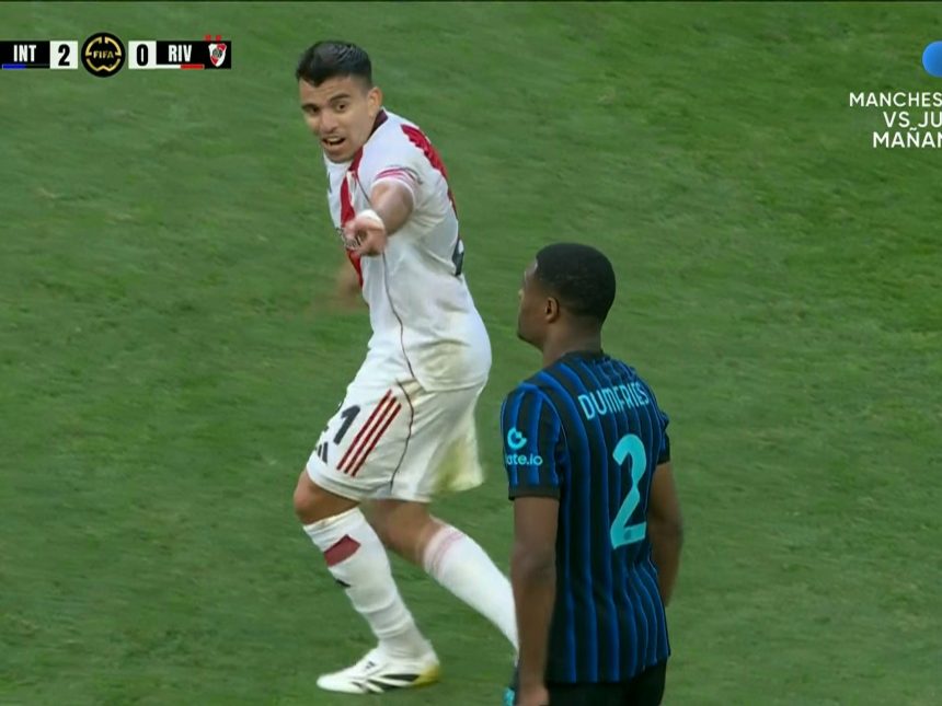 ¡Impactante! La pelea entre Acuña y Dumfries en el Mundial de Clubes
