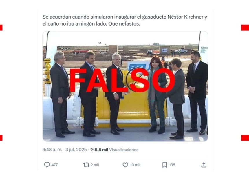 Desmintiendo mitos: El gasoducto ex Néstor Kirchner opera desde agosto