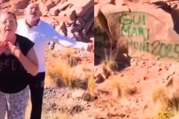 Multa a turistas en Mendoza: pintaron roca y la Justicia los busca