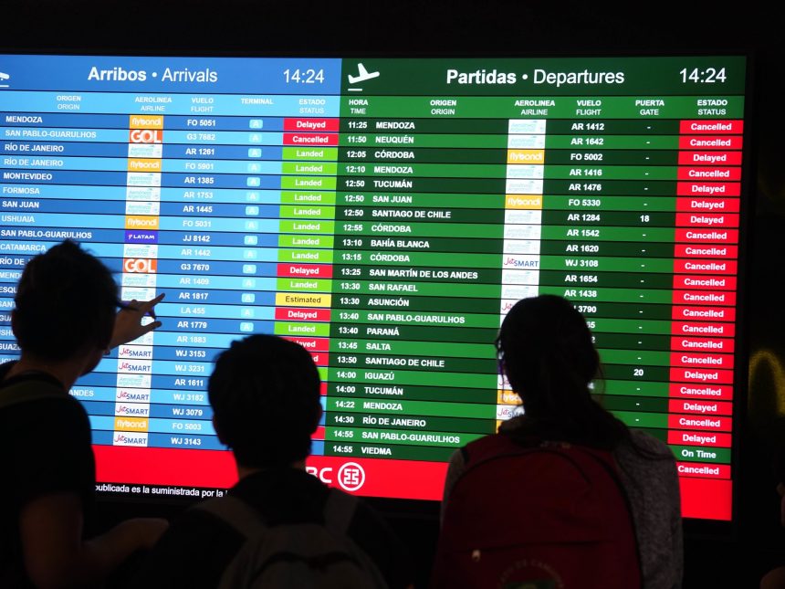 Caos en Aeroparque: Vuelos cancelados y largas filas por paro aéreo