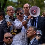 Gustavo Petro y Roger Waters marchan por Gaza en Nueva York