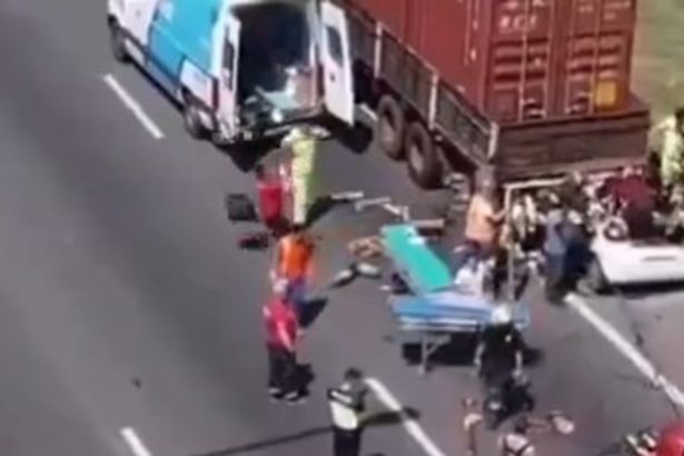 Rescatista herido por tijera neumática en accidente en Panamericana