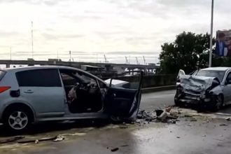 Impactante accidente en el Puente Avellaneda: tres heridos graves