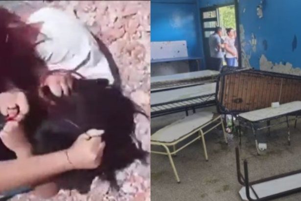 Impactante pelea entre chicas antes del ataque a la escuela