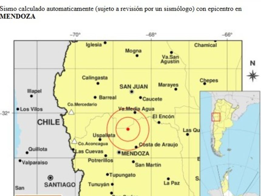 Mendoza tembló: Sismo de 5 grados sorprende a la región