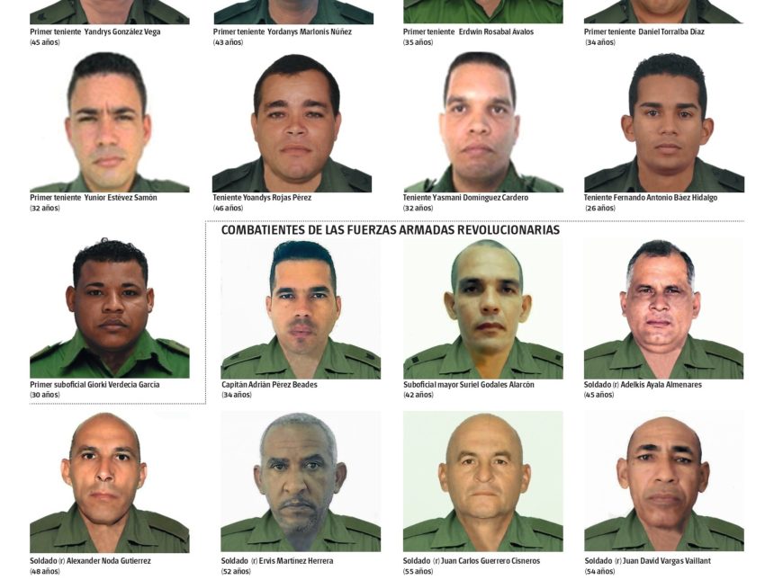 Cuba repatriará el jueves los cuerpos de 32 militares caídos en Venezuela