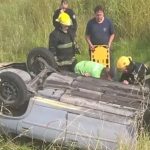 Volcó en la ruta y esperó 9 horas atrapado: su increíble historia