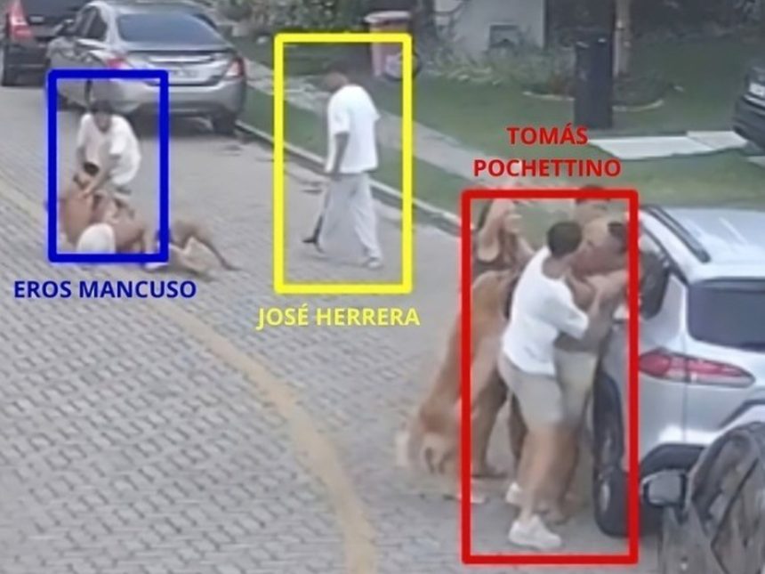 Impactante video: pelea de argentinos en Fortaleza durante Año Nuevo