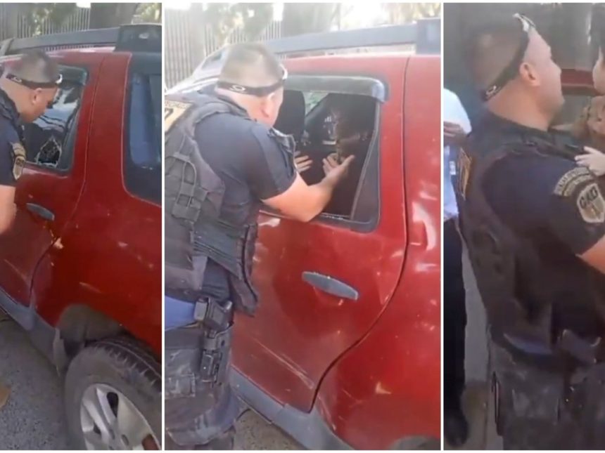 Policía héroe y la sorprendente reacción de la abuela en Pilar