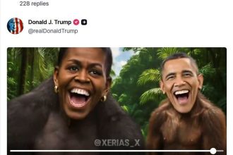 Trump sorprende con video racista sobre los Obama: ¿Hasta dónde caerá?