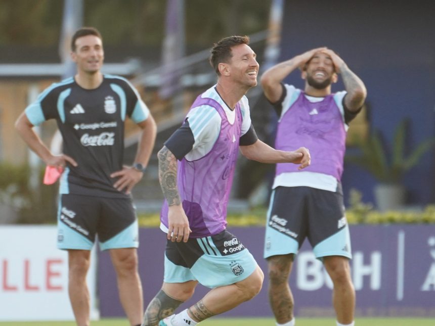 Entrenamiento de la Selección en Ezeiza: ¿Dudas para enfrentar a Mauritania?