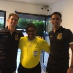 El emotivo encuentro entre el árbitro de Villa Urquiza y su ídolo