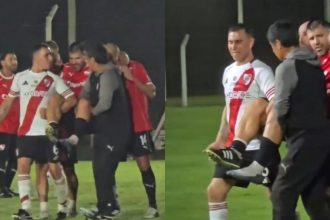 Impactante: Kun Agüero sufre grave lesión en partido del Senior