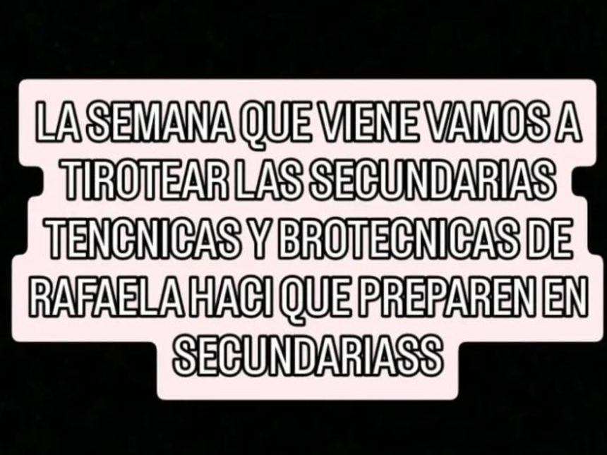 Directora escolar alerta sobre amenazas de matanzas en Santa Fe