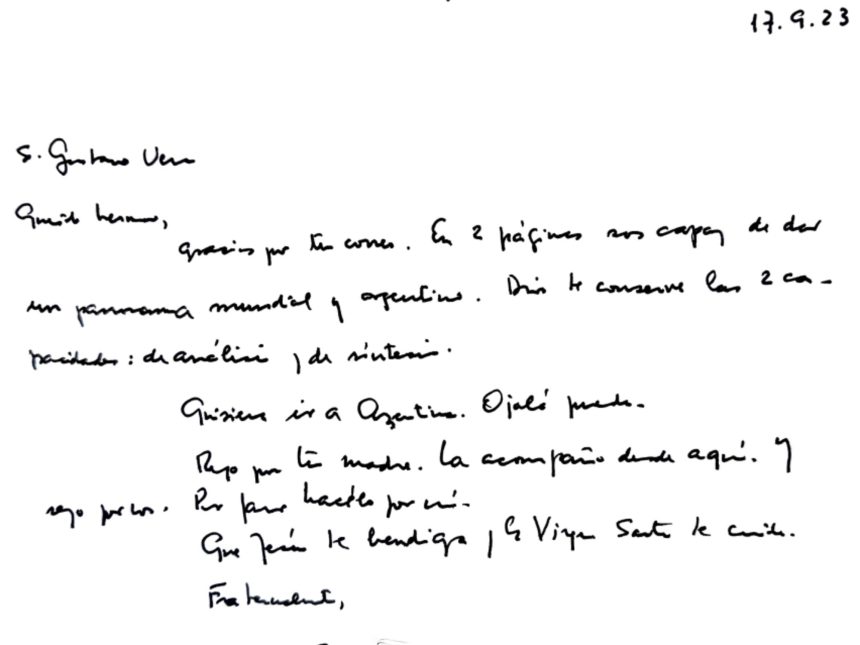 Reveladoras cartas del Papa Francisco: secretos sobre líderes argentinos