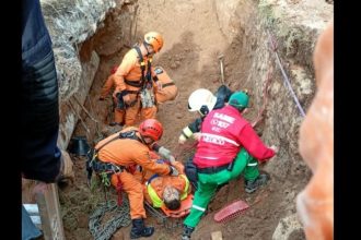 Tragedia en Núñez: Tres obreros heridos por derrumbe en excavación