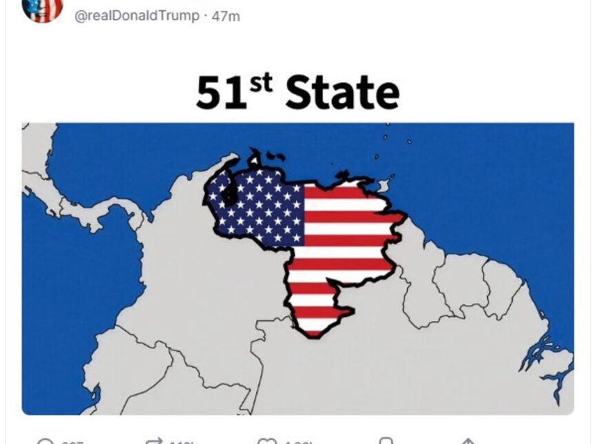 Trump provoca controversia con mapa de Venezuela y ‘Estado 51