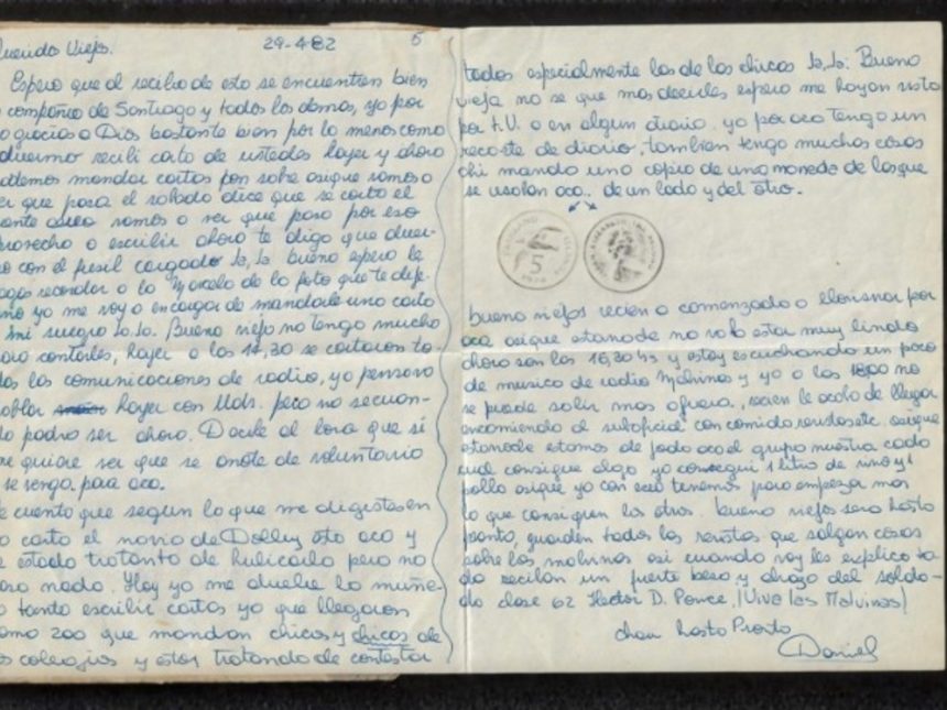 Veterano de Malvinas recupera carta robada tras 42 años en eBay