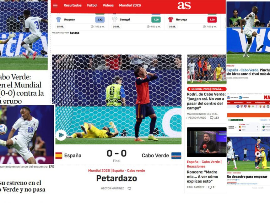 Reacciones de España: Medios analizan el sorpresivo empate con Cabo Verde