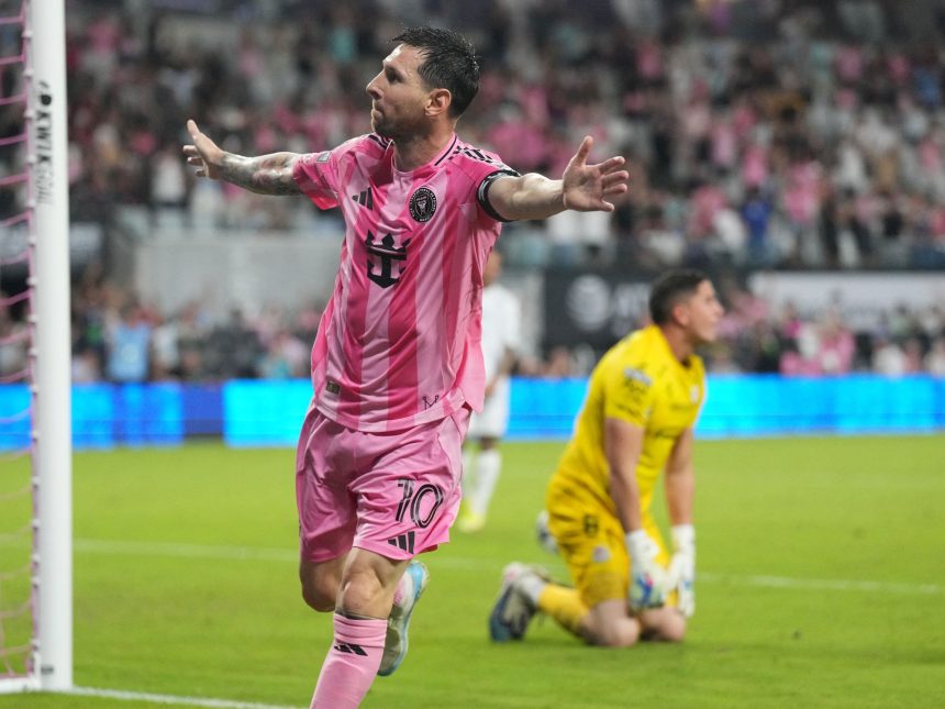 Lionel Messi, imparable en su debut en la Leagues Cup: doblete en un tiempo y remontada vs San Luis de México