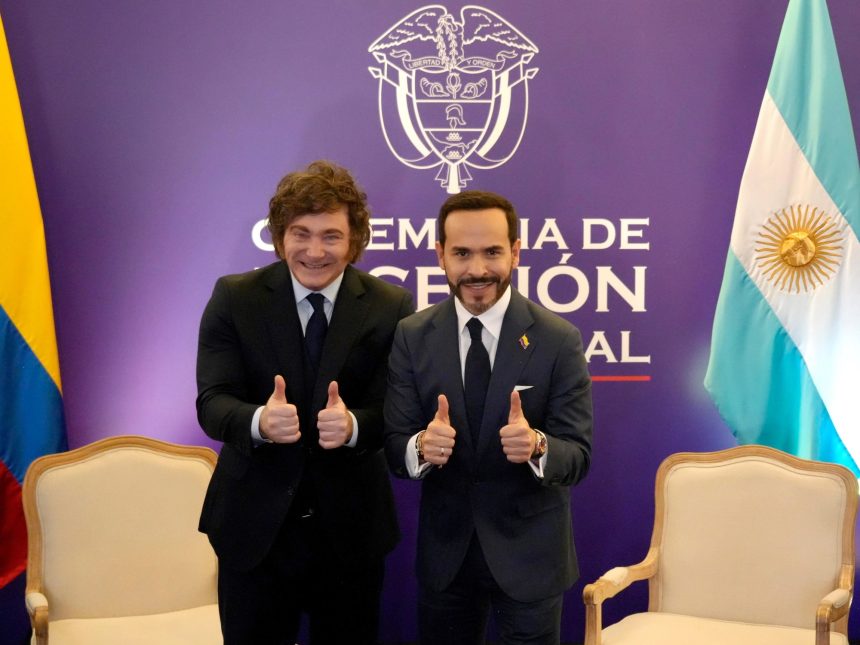 Milei estuvo en Colombia para la asunción de De la Espriella y suma un nuevo aliado en la derecha regional