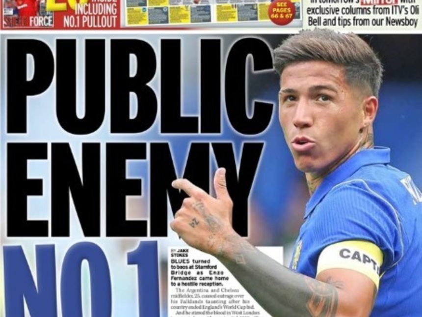 Enzo Fernández volvió al Chelsea y la prensa inglesa fue lapidaria: qué dijeron tras los silbidos en Stamford Bridge